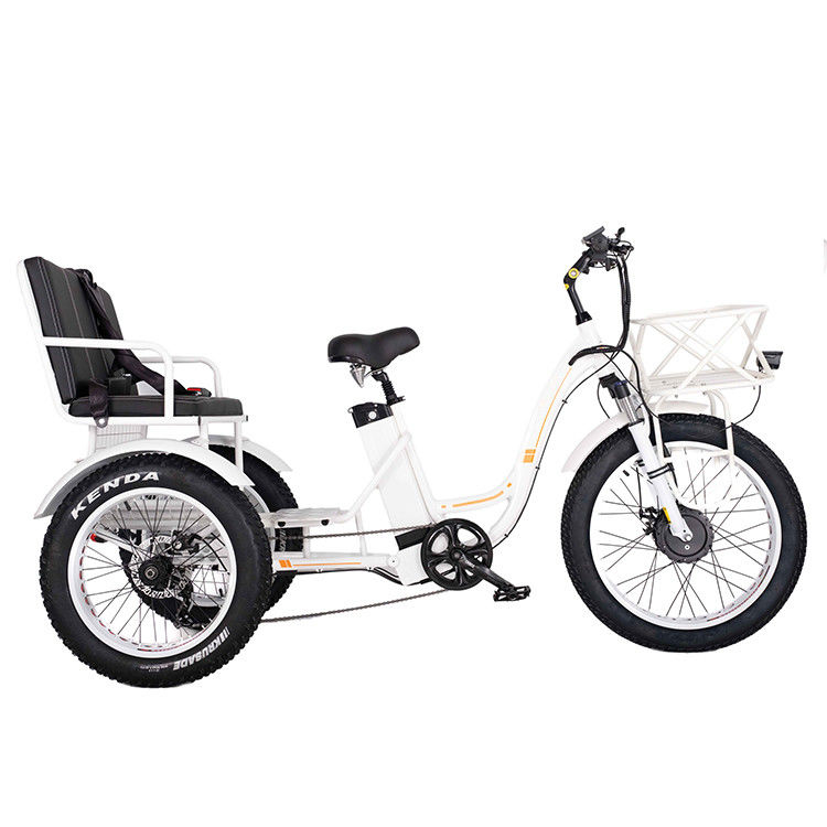 750W Front Wheels Electric Rickshaw Trike with 21AH Lithium Battery and 7 Speed Gears