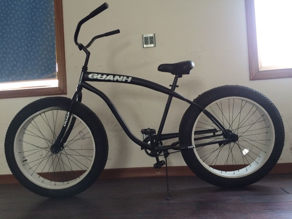 Beach Cruiser Style Fat Tire Bike with 26*4.0 Tire and Steel Fork Material