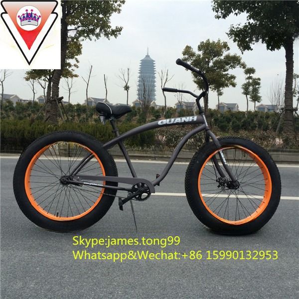 Fat Beach Cruiser Bike with 26 Inch Snow Tires and Aluminum Alloy Frame in 2015