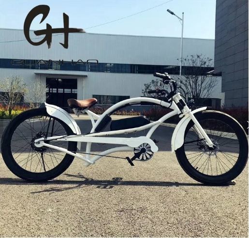 Men's 24inch 3.0 Tire 48V 17AH OEM/ODM 750W 28MPH Single Speed Bafang Motor Display Chopper Electric Bicycle