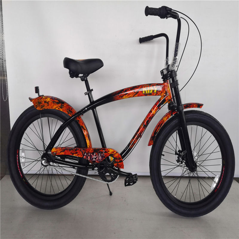 15KG Fat Tire City Bike Inner 3 Speed 3.0&quot; Vintage Adults Beach Cruiser Bike 24 Inch