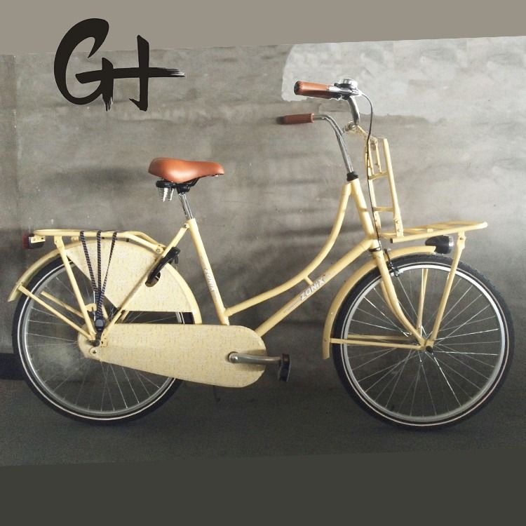 28inch Old Man City Bike Classic Dutch Bike with Lugged Steel Frame and Double V Brake