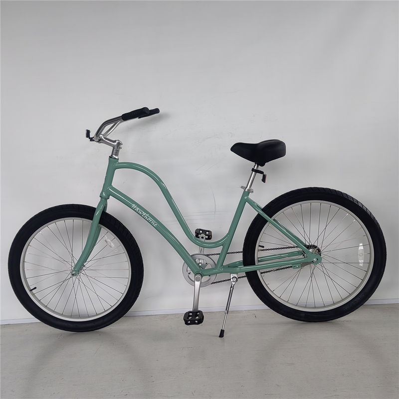 26 Inch Step Through Beach Cruiser Bicycle with Aluminum Alloy Frame and Single Gear