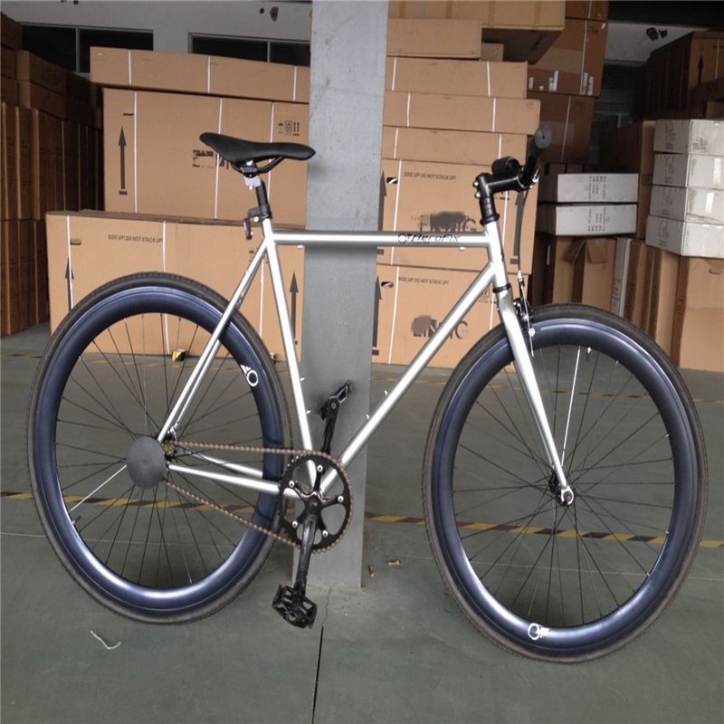 700c Fixed Gear Bicycle with Hard Frame Non-rear Damper Type and Aluminum Rim Material