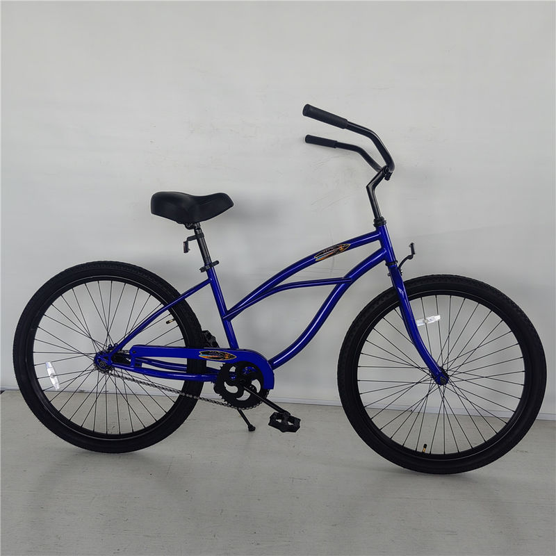 2024 Model 26&quot; Single Gear Foot Brake Anti Rust Women's Beach Cruiser Bike Steel Fork