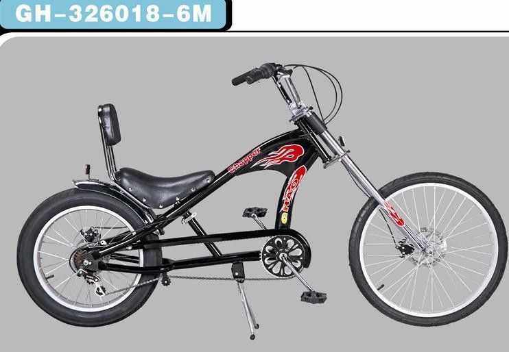 20''-24'' Chopper Bike in Whole Black with Aluminum Alloy Fork Material and Fat Tire