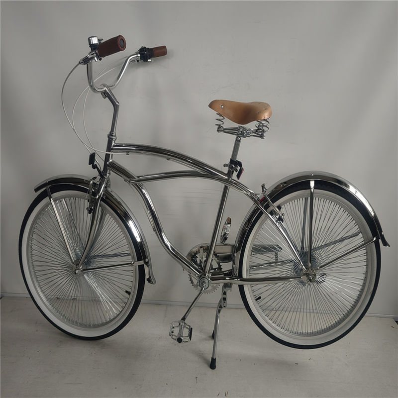 26 inch Aluminum Frame Mens Adult Beach Cruiser Bike with 7 Speed Shimano Derailleur