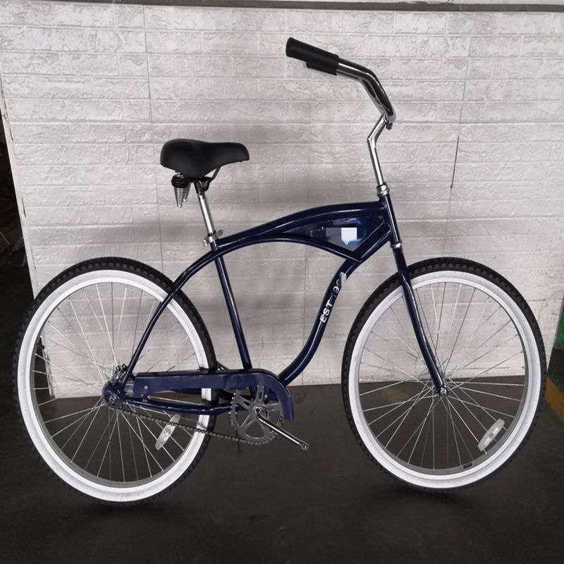 Big Logo Adults 26 Inch Single Speed Beach Cruiser Bicycle with Front Carrier Option