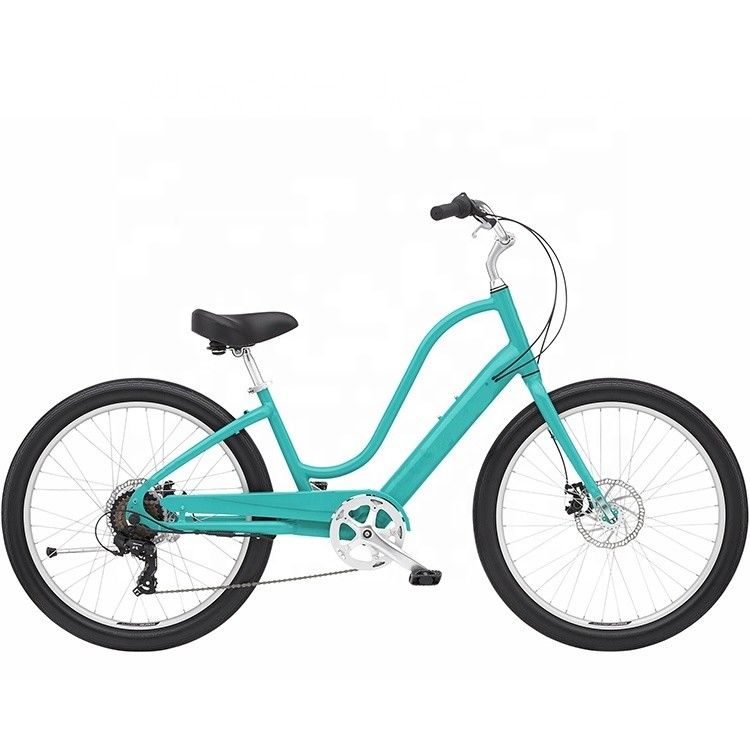 120kg Load Capacity 29&quot; 3.0 Tire 7 Speed Aluminum Step Thru Lady Beach Cruiser Bicycle