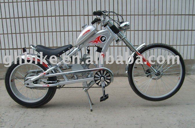 ROSH Certified 24&quot; GAS Motor Chopper Bike and Steel Fork Material for Top Performance