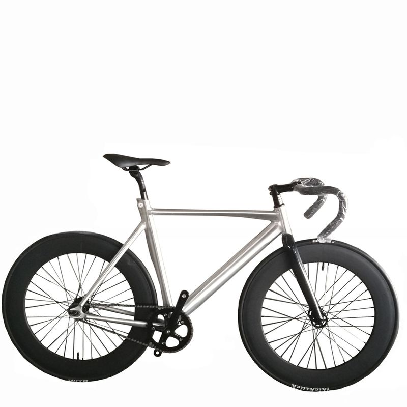 700C CE OEM 7005 Aluminum Alloy Fixed Gear Single Speed Adult 80MM Rim Carbon Fork Track Bike