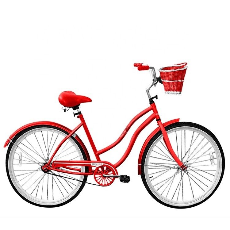 26&quot; Women's Step Thru Beach Cruiser Bike with Single Speed Gears and Aluminum Rims