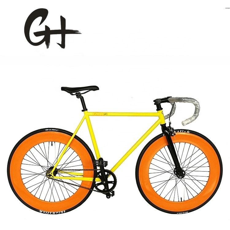 CE Approved 700C 80MM Big Rim Colorful Single Speed Fixed Gear Bike with 1.6m Alloy Stem