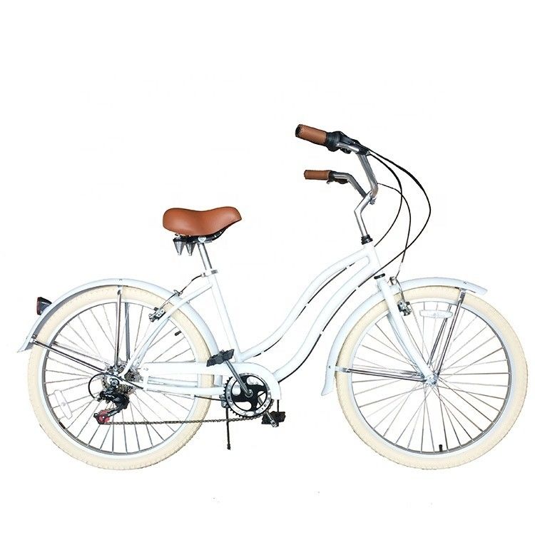 OEM Customized CE Beach Cruiser Bike 26&quot; 3.0 Tire Hi-Ten Steel Frame Shimano 7S 7 Speed