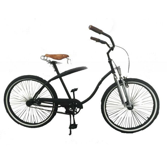 CE USA Hard Frame Non-rear Damper 26&quot; Single Speed Beach Cruiser for Men's Relaxation