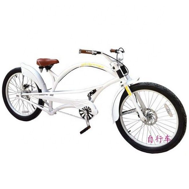 Aluminum Fork 24&quot; 3.0 Tire CE OEM Single Speed Chopper Cruiser Bicycle with Disc Brake
