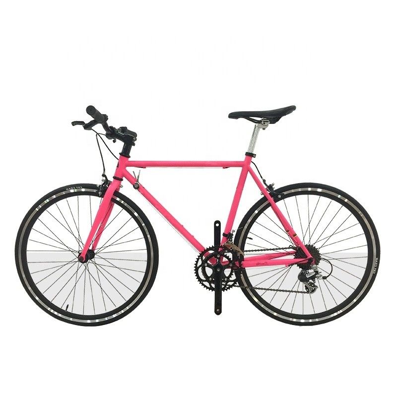 Aluminum Threadless Stem 700C Hi-Ten Steel Frame Sunrace 14S Speeds Adult Road Bike