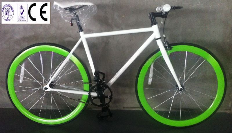 Aluminium LASCO 46T Fixed Gear Single Speed Track Bicycle with Aluminum Alloy Rim Material