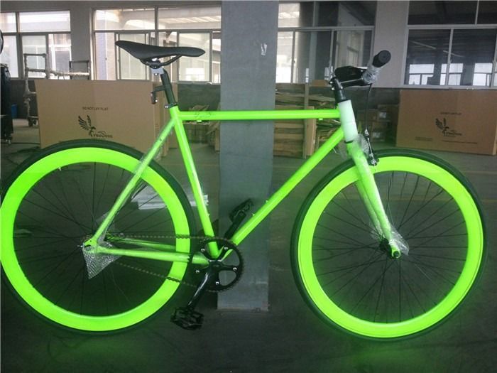 Steel Frame 700C Fixed Gear Bike Glow in Dark Fixie Gear Bicycle Fix Gear Road Bike