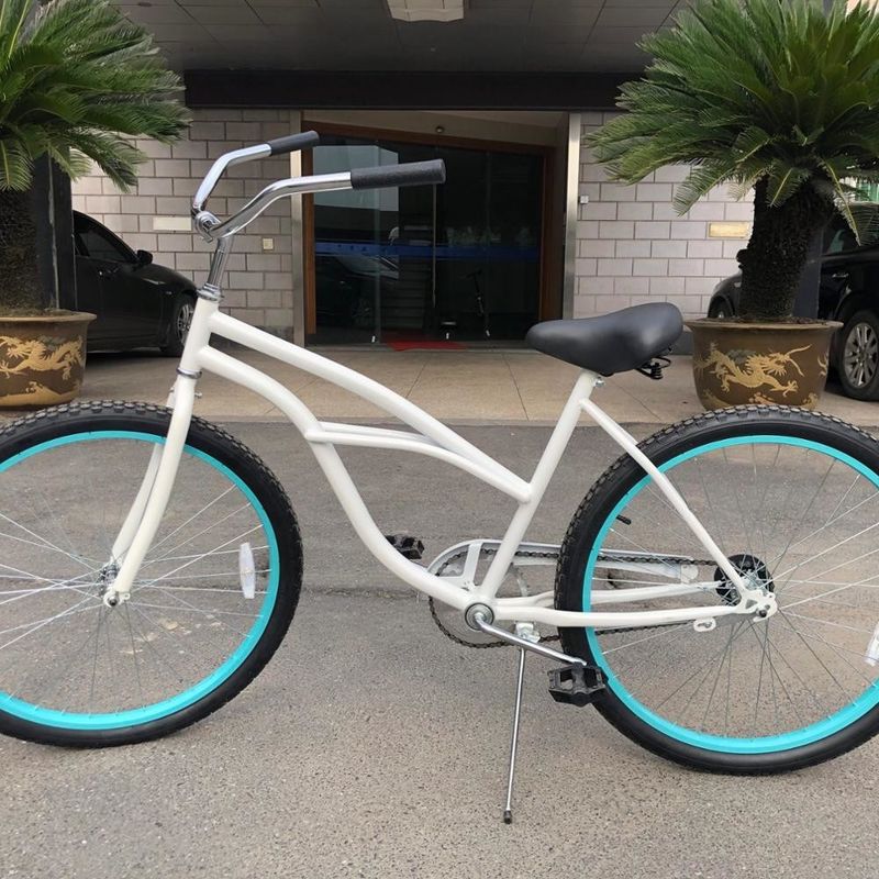 Sample 45pcs 24&quot; Long Frame Beach Cruiser Bike with Alloy Rim and Steel Fork Material