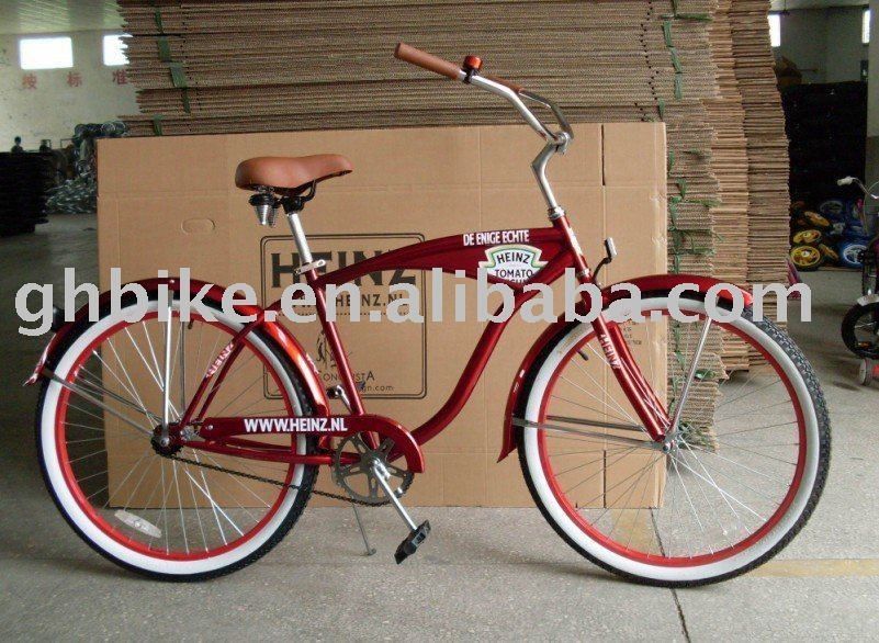 Versatile 26 inch Steel Frame Men Beach Cruiser Bike for Promotion Gloss Weight 19KGS