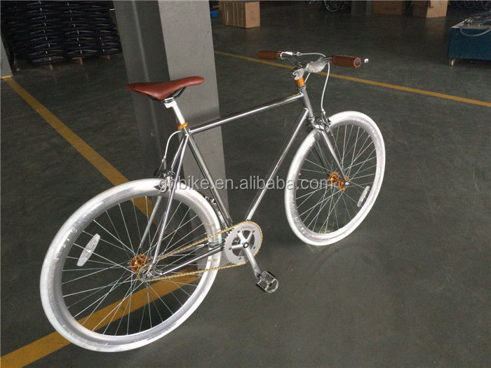 43mm Alloy Rim 700C Fixed Gear Cycle with Electroplate Finish and Chrome Steel Frame
