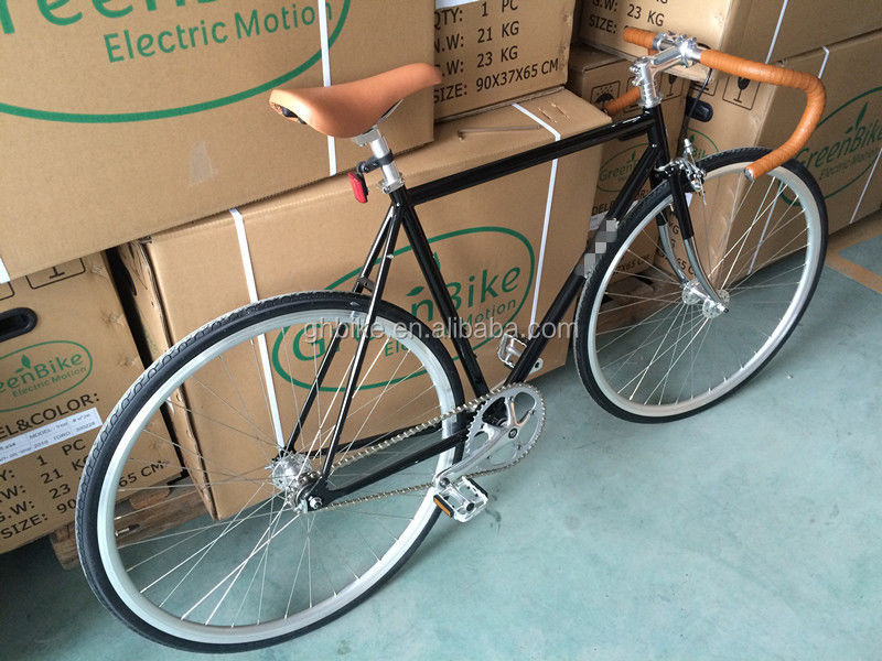 700C Single Speed Fixed Gear Bike with R Caliper Brake Vintage Drop Bar Fixie Bicycle