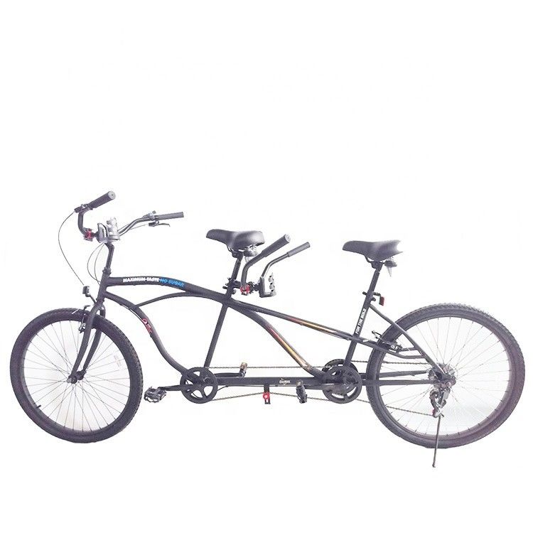 CE Certified Steel Frame 26&quot; Shimano 7 Speeds Beach Cruiser Tandem Bike for Two Riders