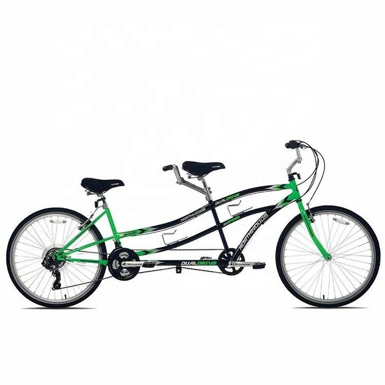 Steel Frame CE 26&quot; Dual Driver 21 Speeds Tandem Bike for Two People OEM Double Seat