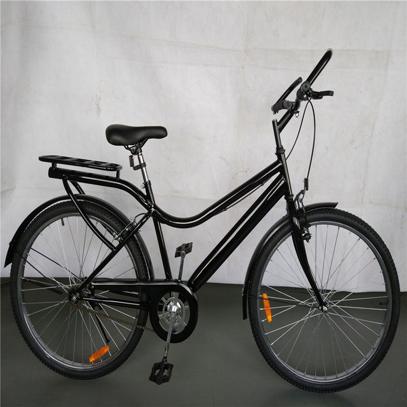 1.7m Length Black Color Single Speed Step Through Hybrid Bike 17kg Gross Weight