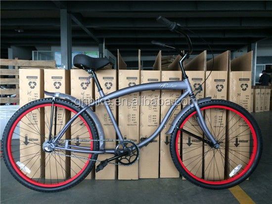City Bicycle Gloss Weight 19kg Steel Fork Beach Cruiser Bike for Urban Riding