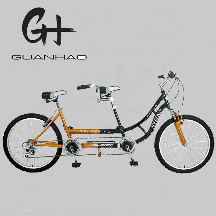 24inch Shimano 7 speeds OEM CE Steel tandem two people Bicycle with Fork Suspension