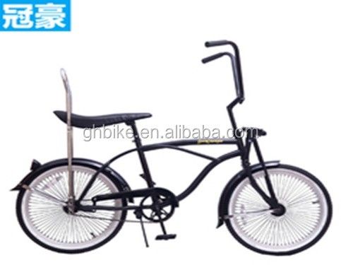 14KGS Black Color Sport Beach Cruiser Bike Lowrider Bike with Leather Saddle