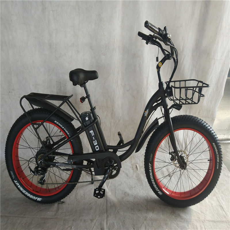 48V Voltage Adult Hybrid Electric Fat Tire Bike 2024 Step Thru Model 31 60 km Range