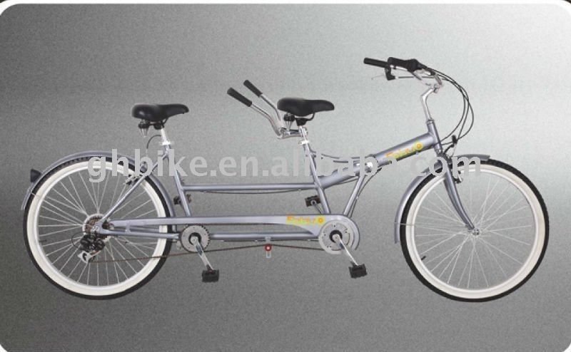 Shimano 7 Speed Tandem Bike 26&quot; Folding Tandem Bicycle with Steel Frame and Two Seats
