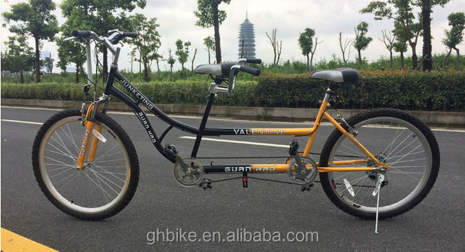 26 inch Tandem Bike Bicycle Beach Cruiser Style Two Seats Bike with Gloss Weight 25kg