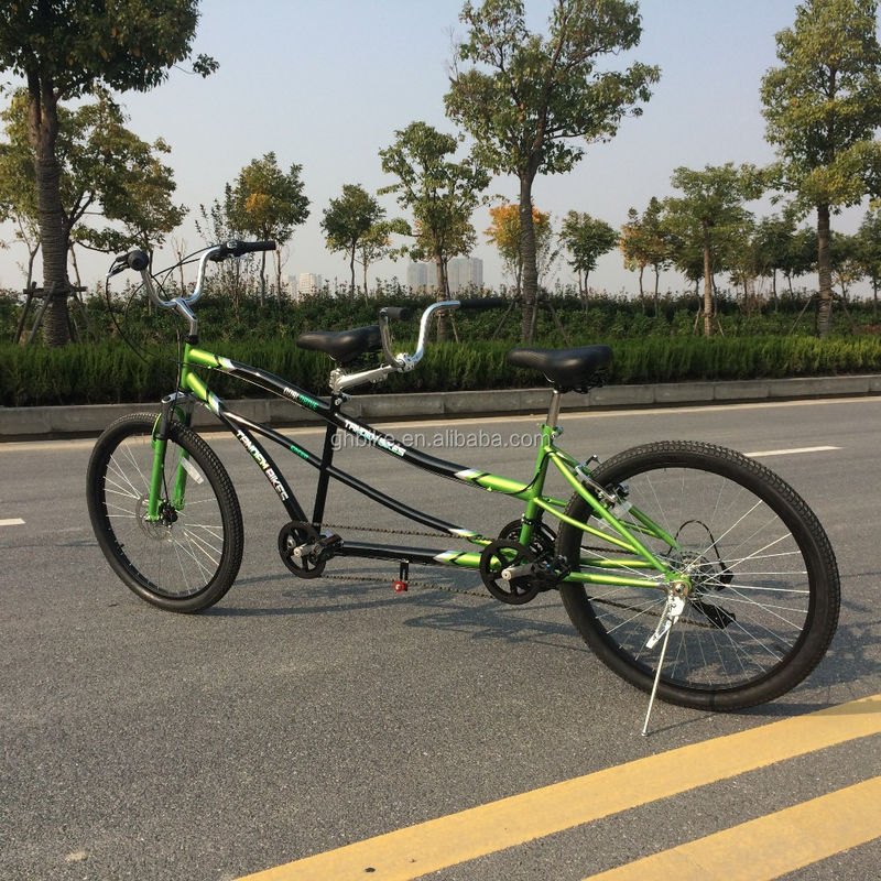 Aluminium Alloy Rim 26 Inch Tandem Bike Bicycle with Front Disc Brake and Rear V Brake