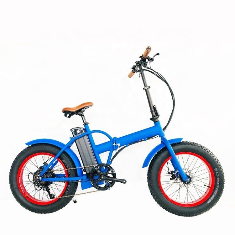 20&quot; 4.0 Snow Big Fat Tire Folding Electric Bike with 500W Motor and 14AH Lithium Battery