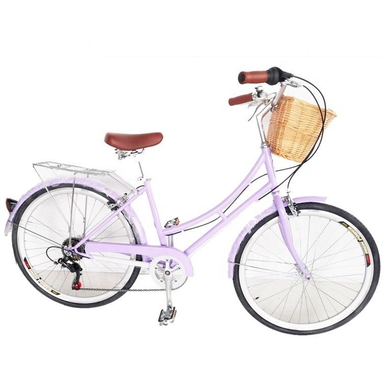 KMC Chain 26inch Europe OEM CE Shimano 7 Speeds Women Lady City Bicycle 1.8m Length