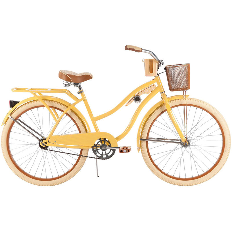 Ordinary Pedal 26&quot; Women's Cruiser Bike with Aluminum Rim and Banana-Yellow Color