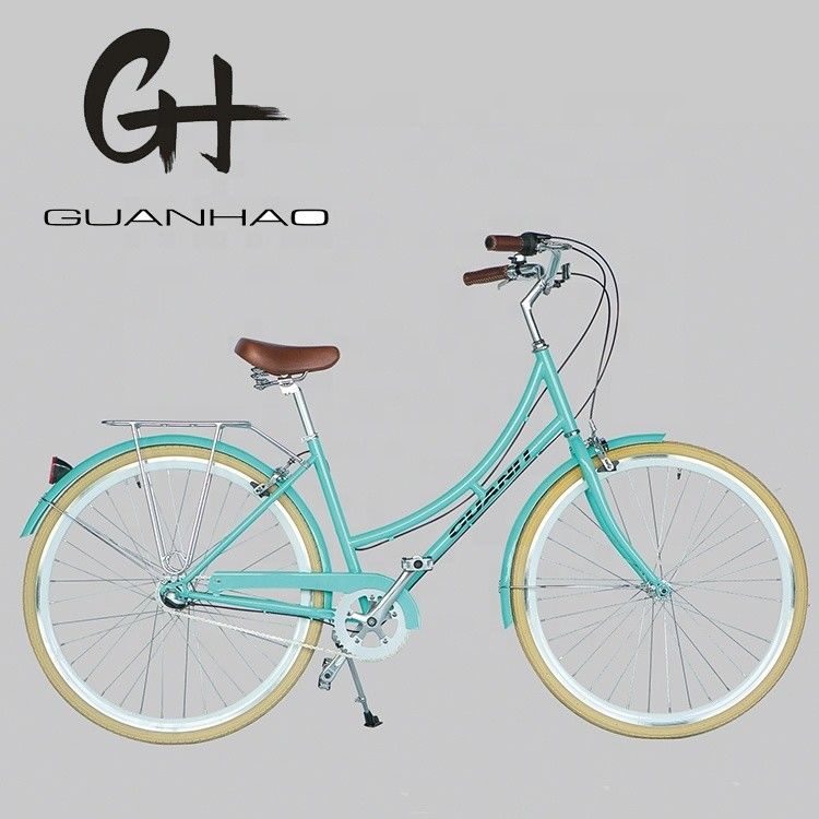 1.8m Length CE Europe OEM Logo Hi-Ten Steel Frame Single Speed City Bikes for Women 26inch