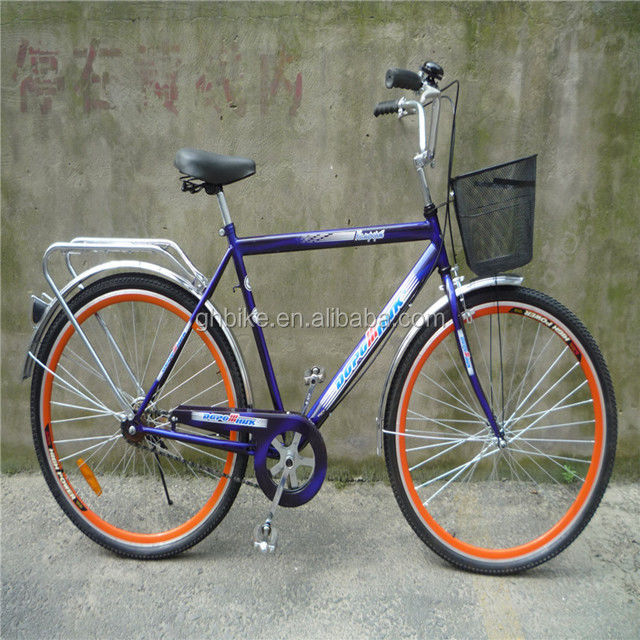 3-Piece Combo Offer Vintage Adult Mens Single Speed Retro City Cruiser Bike with Front Basket