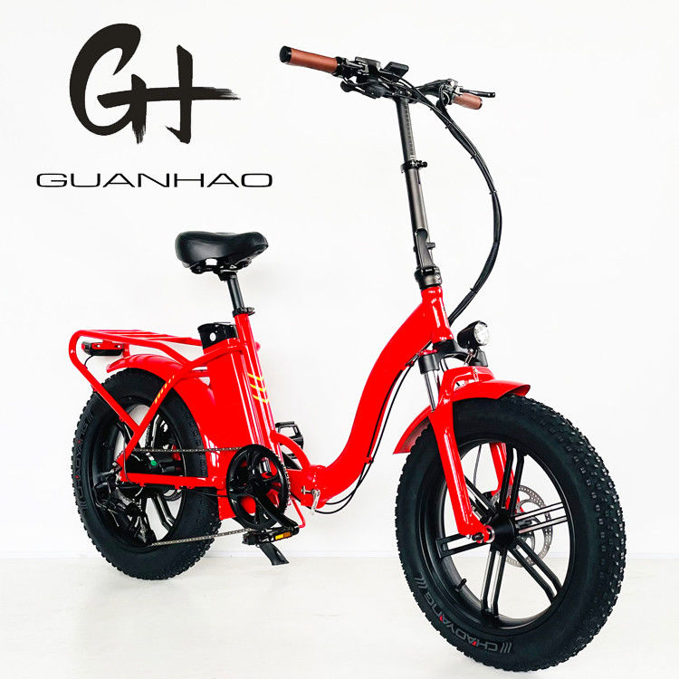 Foldable Frame 48V 750W Electric Bike with Step Through Design and 20x4 Fat Tire