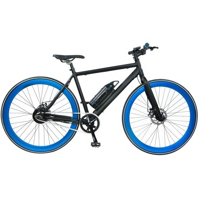 Aluminum Frame 700C Single Speed 500W 48V 10AH Lithium Battery Electric Bike for City