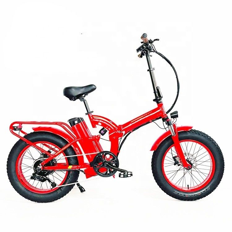 Tire Width 20*4&quot; 48V 21ah Lithium Battery 1000W Electric Full Suspension Folding Bike