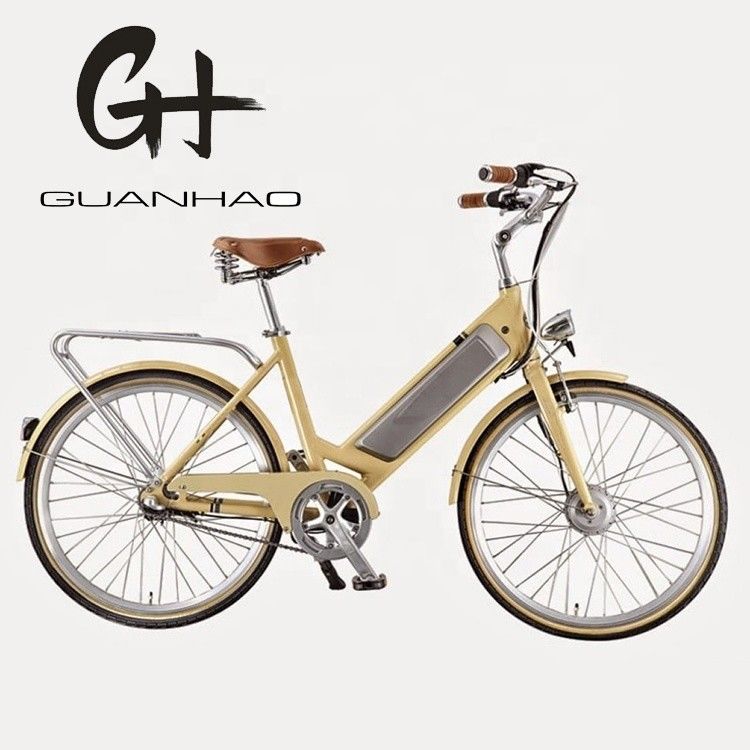 CE EN15194 Certified Aluminum Step Thru 26&quot; Smart Sensor Electric City Bike for Women