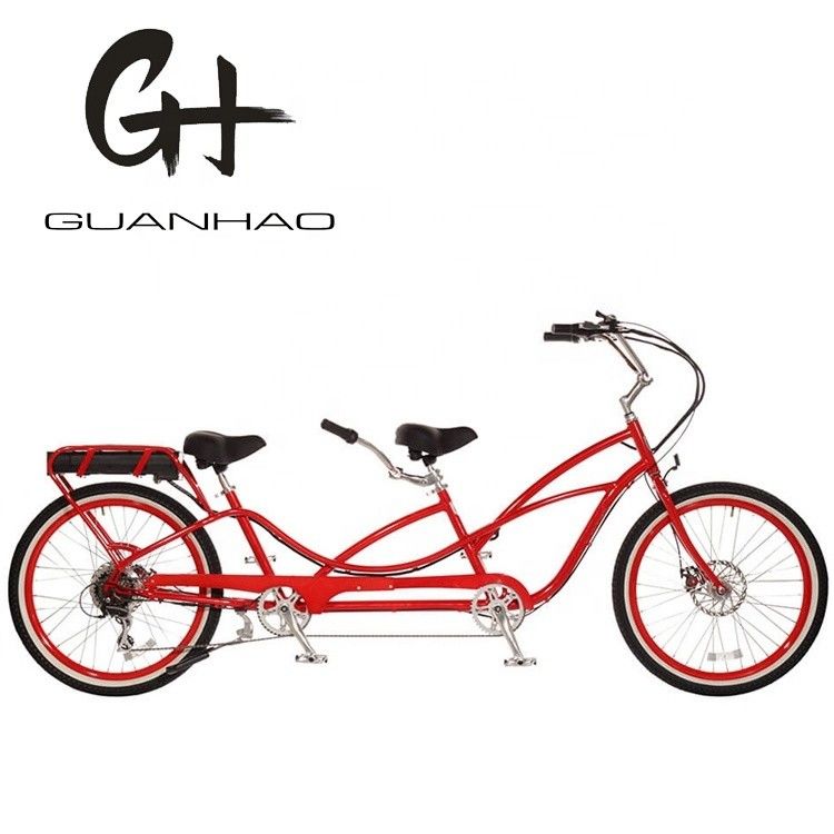 Max Speed 30-50Km/h 500W 26&quot;*2.3 LCD Display Tandem Electric Bike for Two People