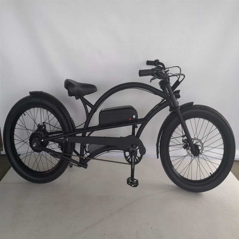 24&quot; Long Frame Electric Beach Cruiser Bike with 48V Brushless Motor and 3.0 Fat Tires