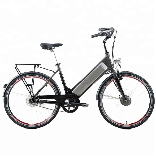 Single Speed 200-250W Green City Electric Bike for Europe Market 26 Inch A2B in Green